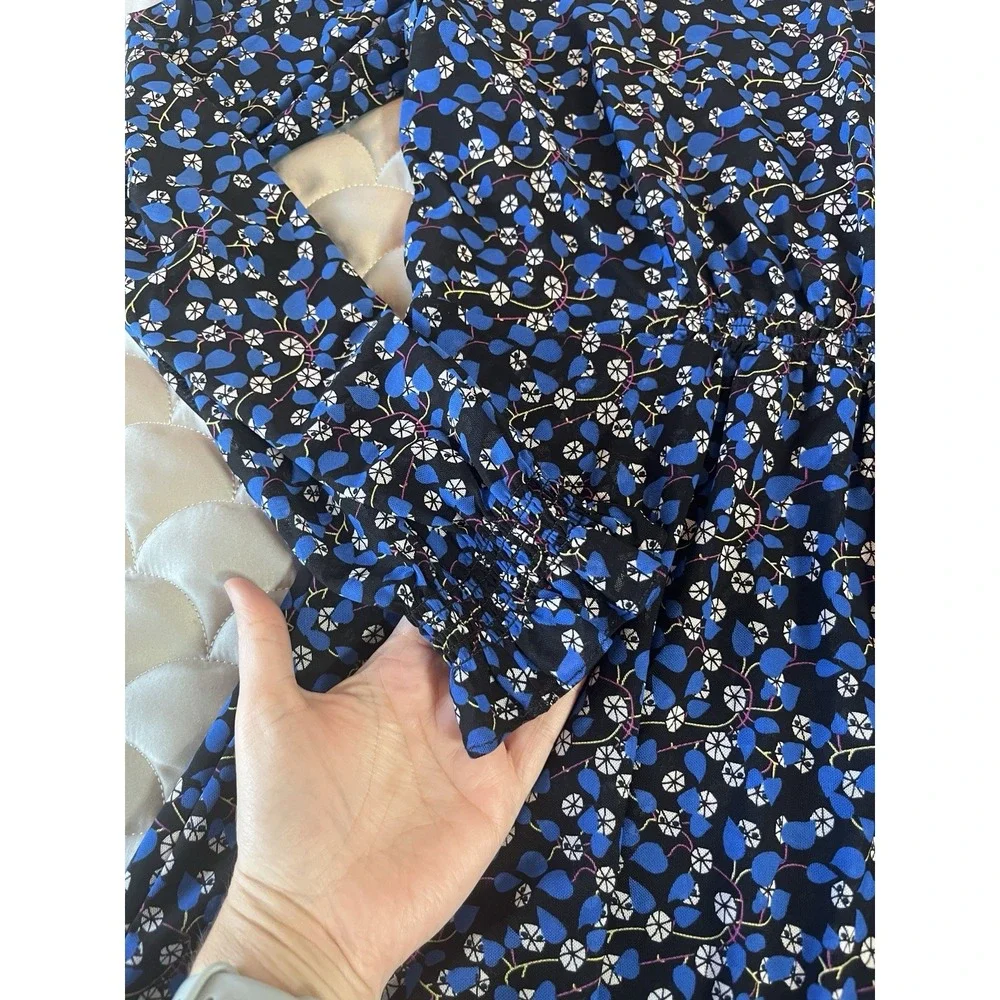 CAbi Womens Dress large Blue #5772 The Ten Dress Long Sleeve Short Dress - Picture 9 of 9